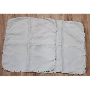 Ralph Lauren Linen Pillow Shams Cream Button Closure Size Large Beach Cottage